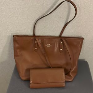 Coach purse with matching wallet